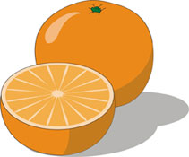 Раскраска Апельсин для детей